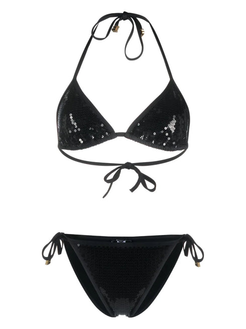 B sequinned triangle bikini